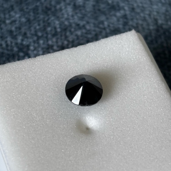 1.25CT RD Black Diamond-Loose Stone - Picture 3 of 4